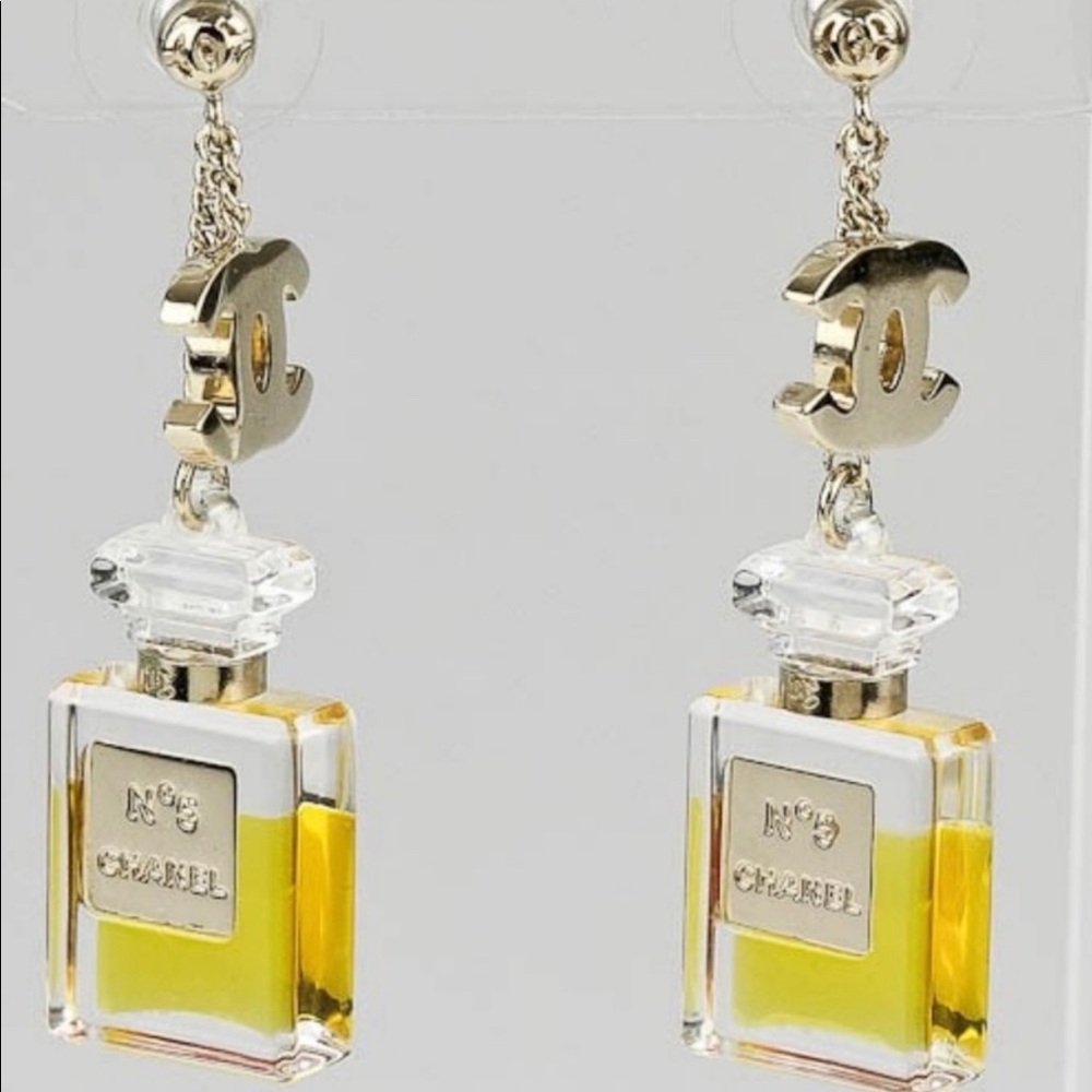 Chanel CC perfum bottle earrings